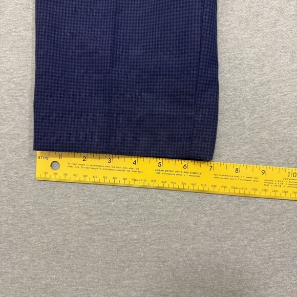 Banana Republic Pants Mens 30X30 Checkered Blue Stretch Standard Fit Performance - Picture 7 of 9